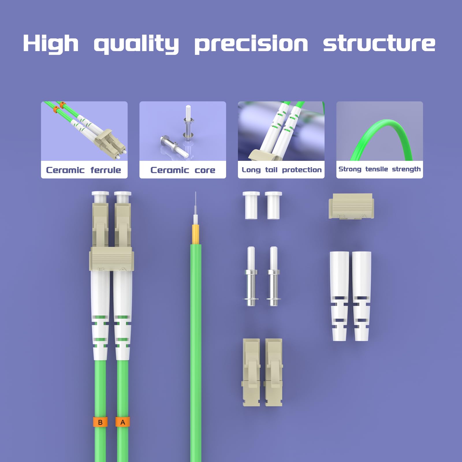 Snapklik.com : 15Meters 50ft LC/UPC-LC/UPC 40/100GB Multi-Mode Fiber ...