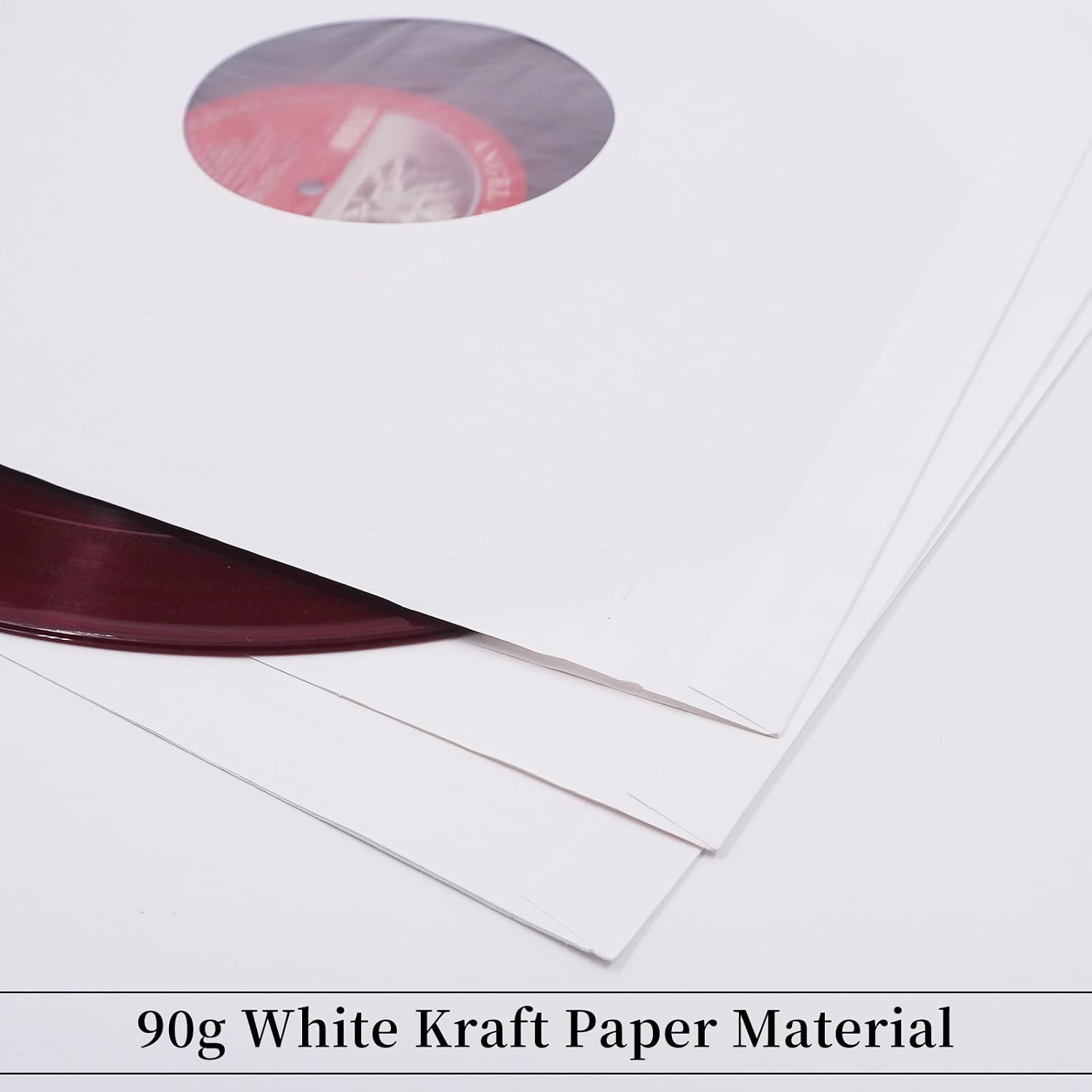 12 Inch Record Inner Sleeves with Polyethylene Film - Anti-Static Archival Quality Paper & Polyethylene Sleeves for 33RPM LP Vinyl Records Protection, Pack of 20