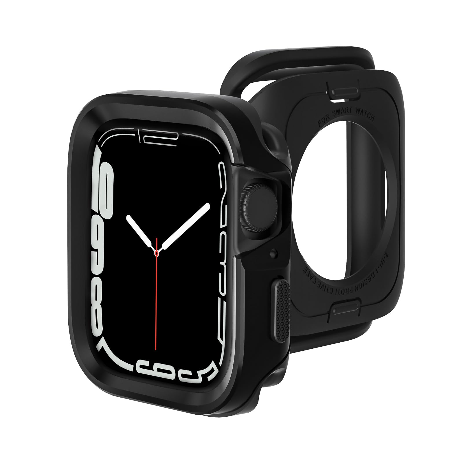 SDOCEBF Apple Watch Case, Slim Guard Bumper, Full Coverage, Metal Protective Case, Compatible with Apple Watch Series 6/SE/5/4 44mm, Black
