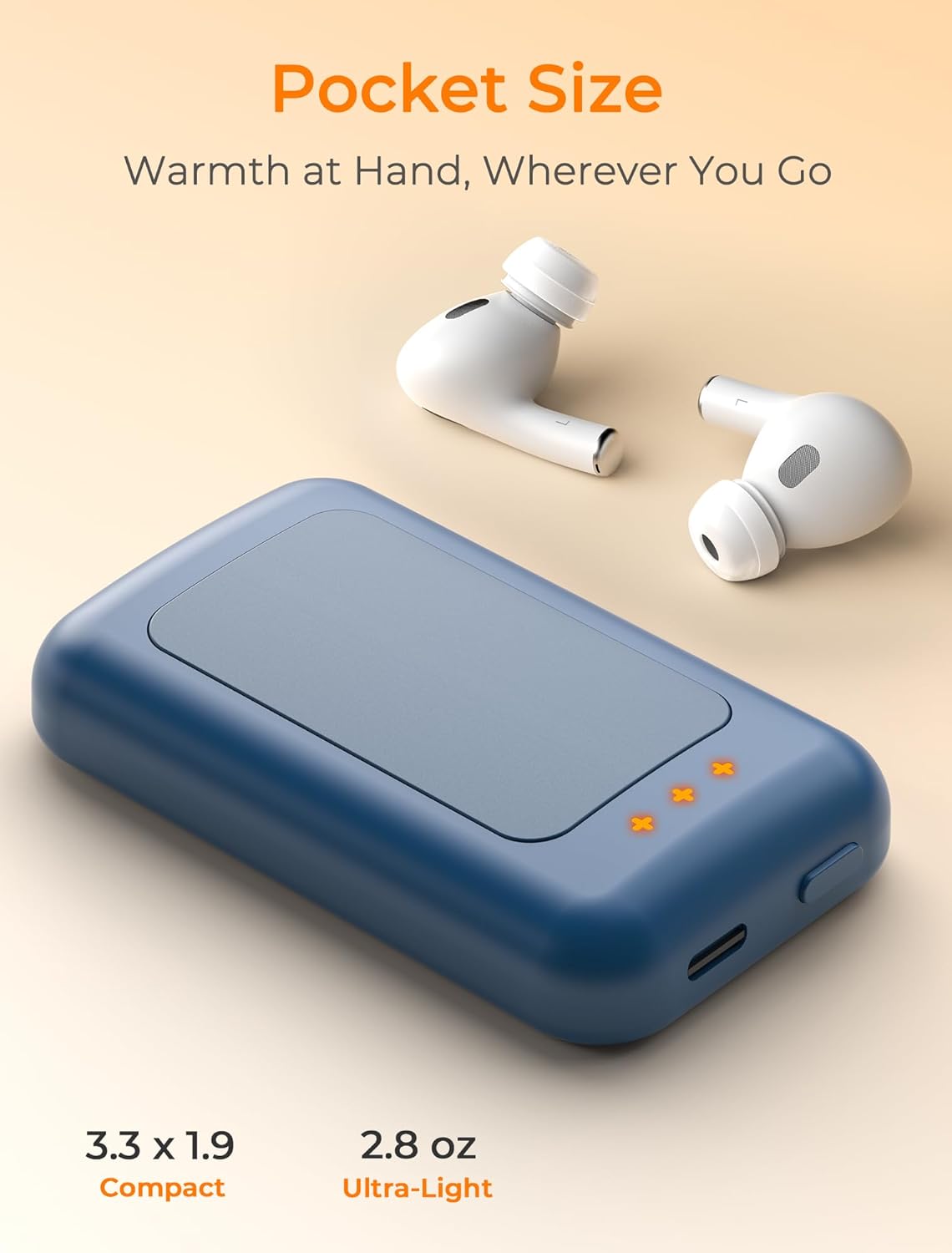 Electric Hand Warmers Rechargeable, Rechargeable Hand Warmer, Portable Hand Warmer for Outdoor Camping Hunting Golf Accessories, Gifts for Women Men - Image 7