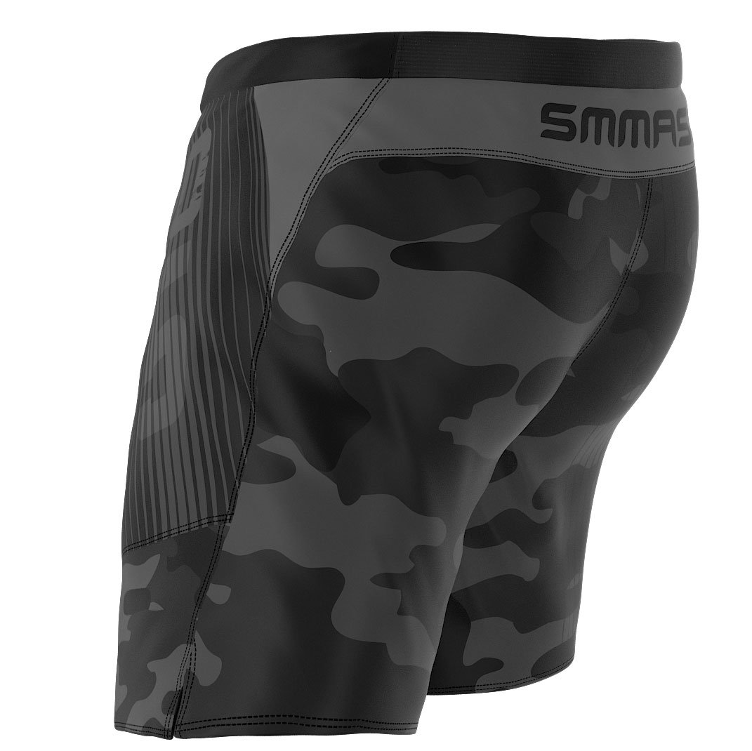 SMMASH Pantalon De Compression Hommes Short Court Thaibox Muay Thai Pantalon De Boxe Pantalon De Sport Short D'Entraînement Respirant Résistant À l'abrasion