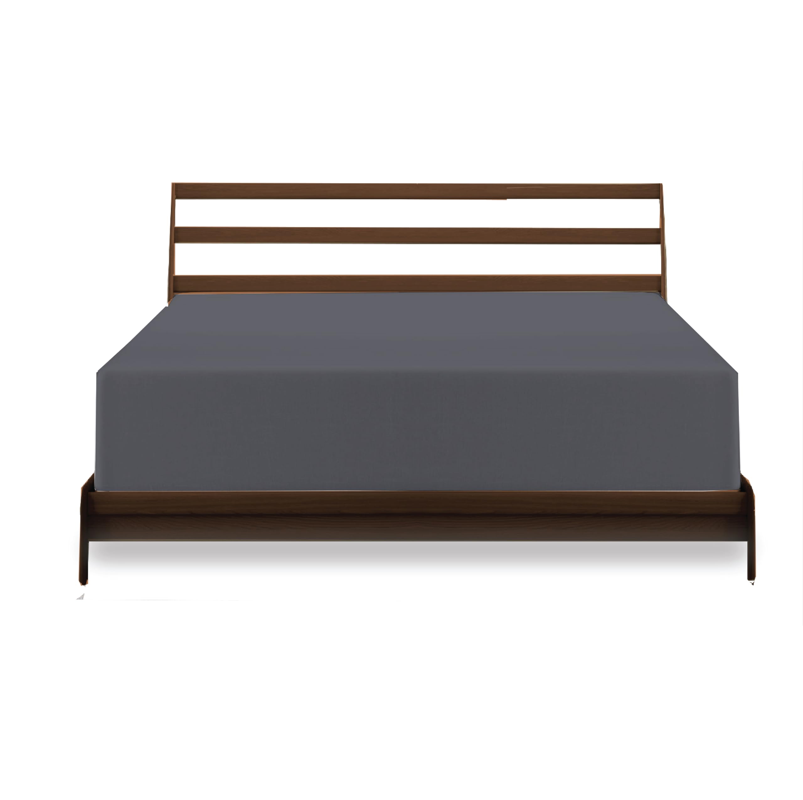 APEX FURNISHINGS Super king Fitted Sheet – Charcoal Bottom Bed Sheets Bedding with 25cm Deep Pocket - 183cm x 200cm