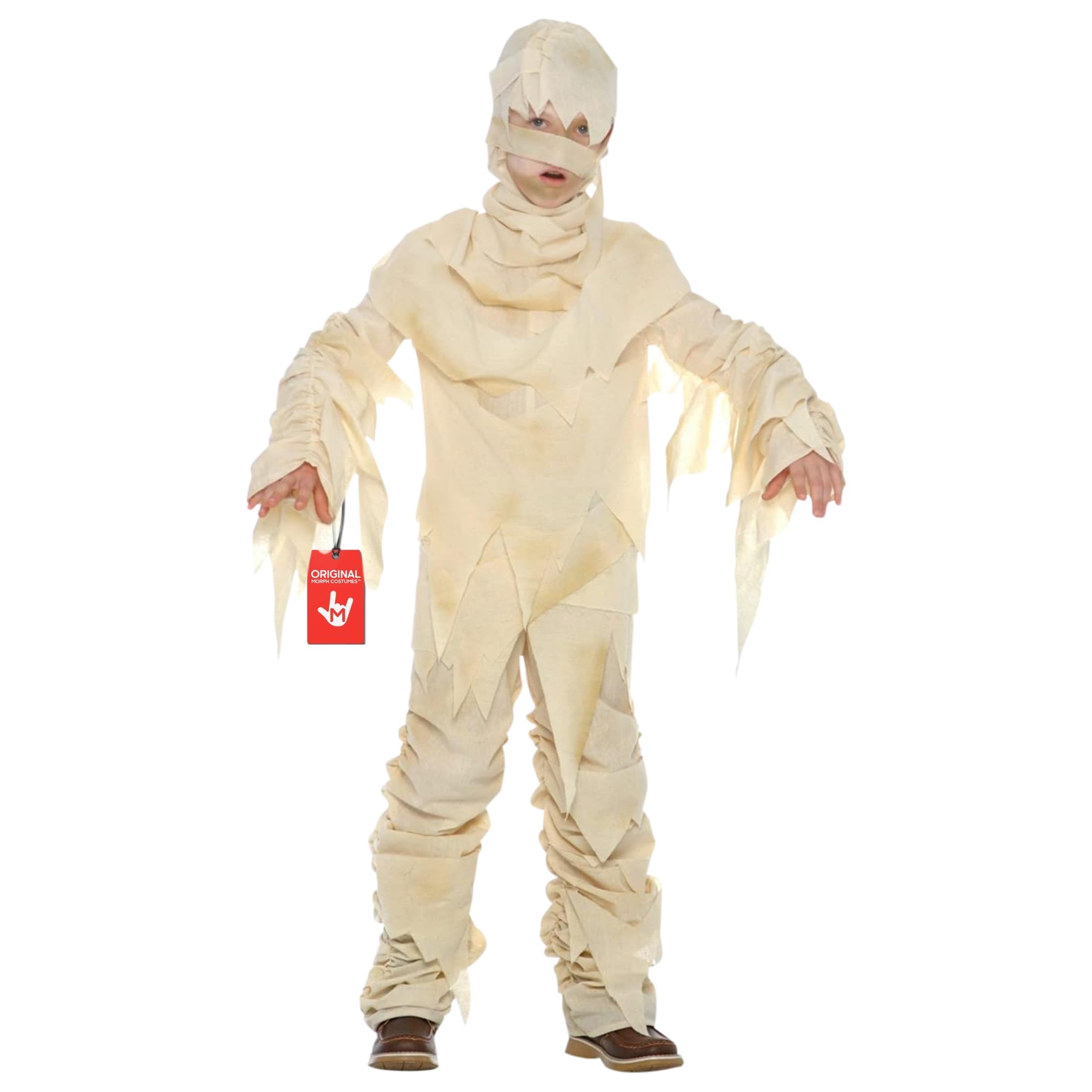 Morph Mummy Costume For Kids - Boys Mummy Halloween Outfit - Fun Mummy Dress-Up Costume For Halloween Parties