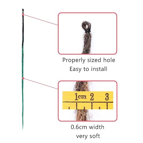 Miniatura 4 de Leeven Extensiones de rastas sintéticas de 24 pulgadas, 20 hebras de color rubio miel, extensiones de rastas de un solo extremo, hechas a mano,