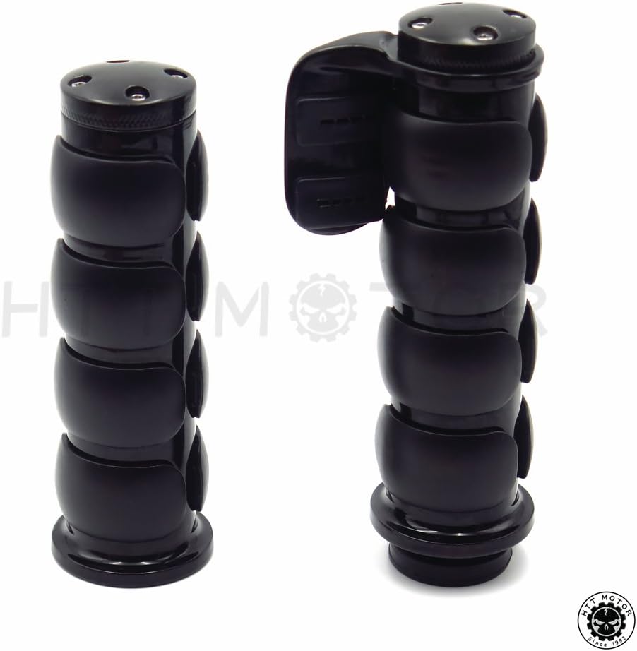 XKMT-Black Hand Grips 7/8" Throttle Boss Compatible with FZR YZF 600 600R R1 R6 [B07CZCLQXB]