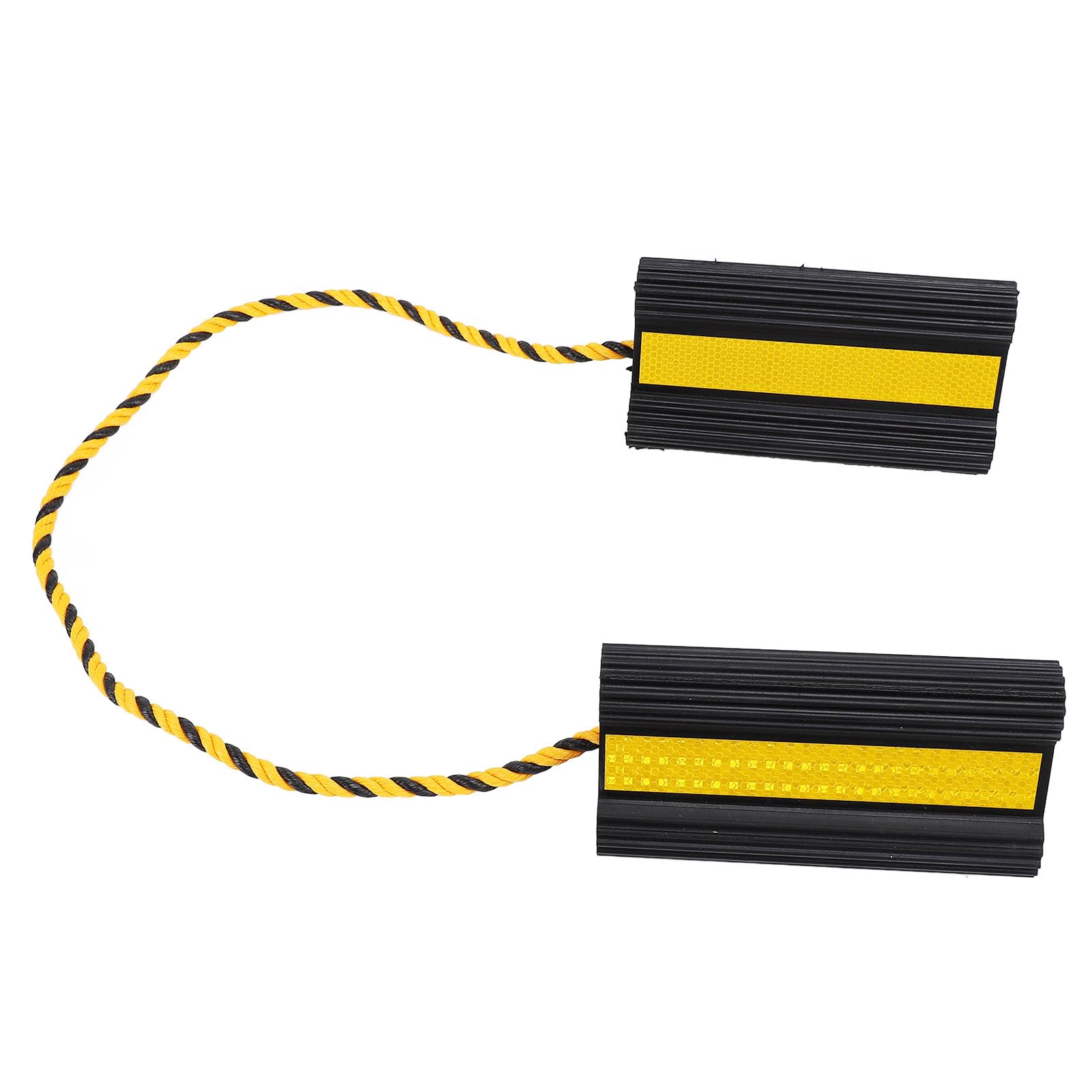 aqxreight Calzos de Goma Resistentes para Ruedas con Cinta Reflectante, Paquete de 2 Topes Antideslizantes para Neumáticos para Automóviles, Remolques, Camiones, Vehículos Recreativos, Estabilizador