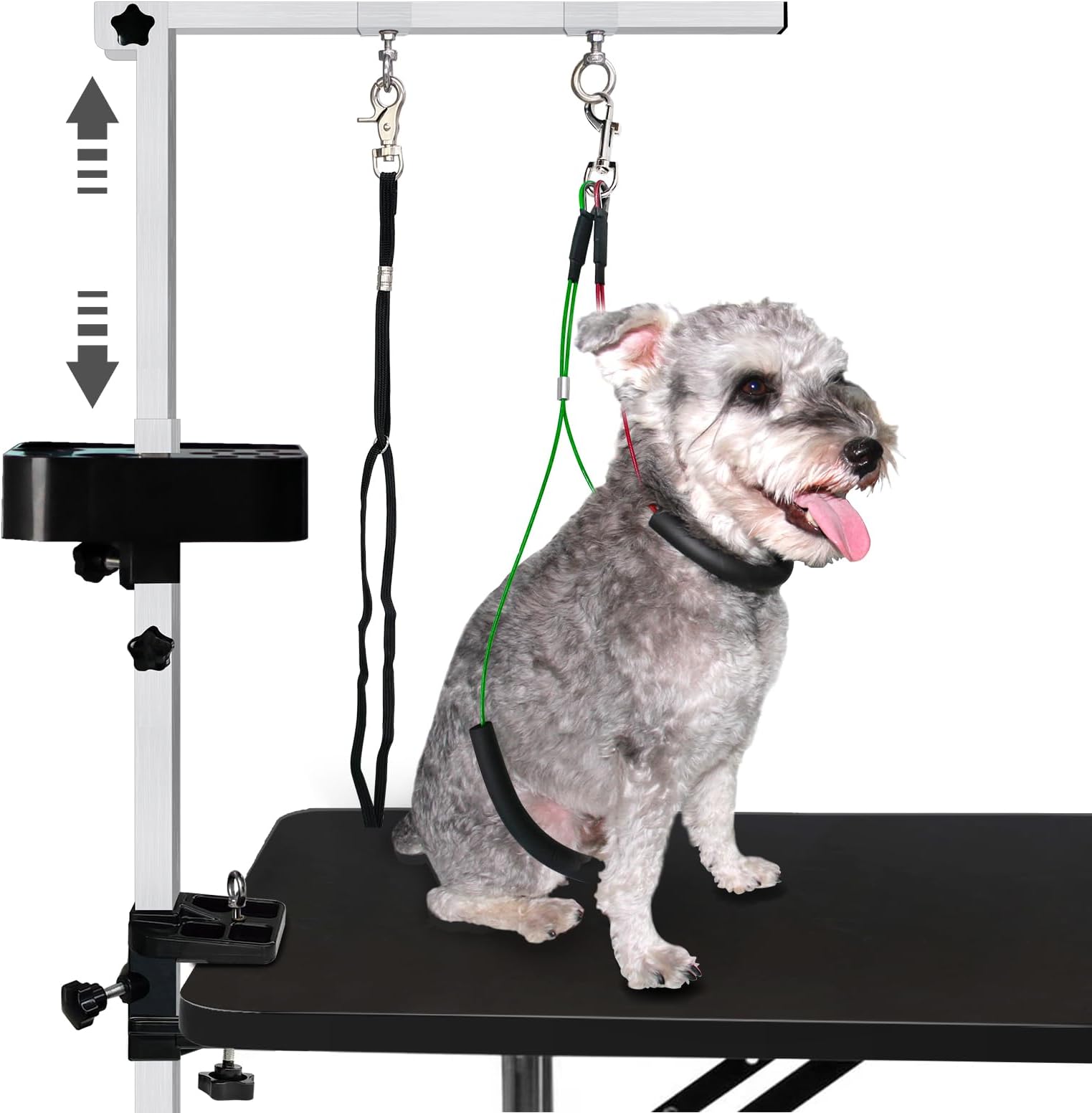 Huioqwe Dog Grooming Table Arm Foldable Dog Grooming