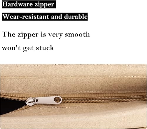 Miniatura 4 de Organizador de bolso, organizador de bolsa de mano, organizador de bolsa de fieltro con 12 bolsillos, compatible con bolsa, bolsos (negropequeño)