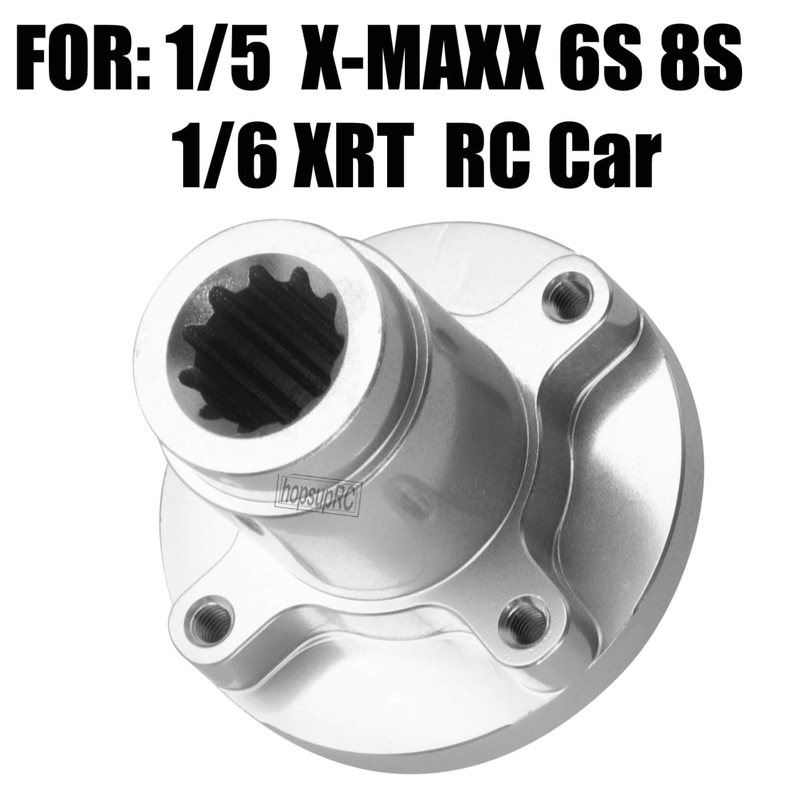 hopsupRC RC Aluminum Front Middle Rear Axle Straight Shaft Compatible Upgrades Parts for 1/5 X-Maxx 6S 8S,1/6 XRT RC Car.Silver