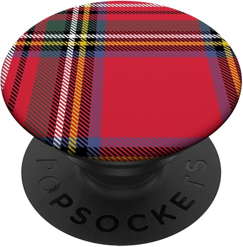 PopSockets de Navidad a cuadros rojos PopGrip intercambiables