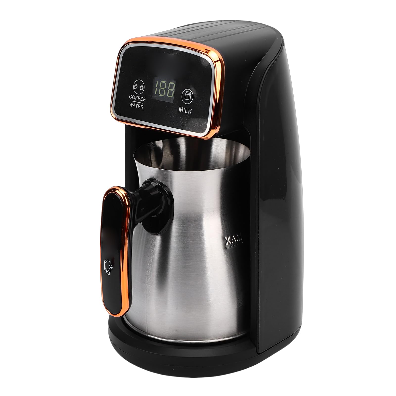 PUSOKEI Comoda Macchina da caffè Elettrica per Uso Domestico e in Ufficio, Caffettiera Turca Portatile in Acciaio Inossidabile, 1 Caffettiera e Macchina