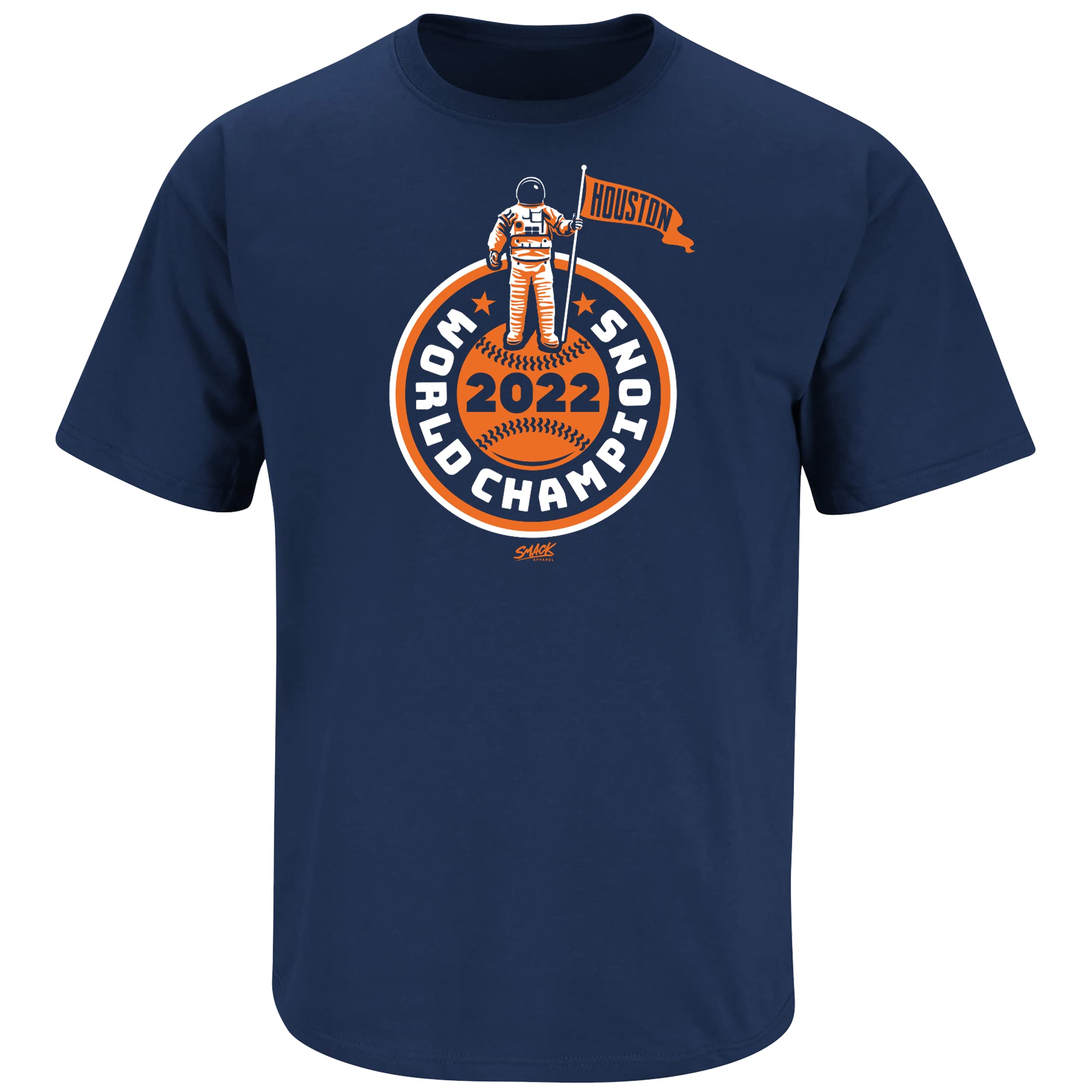SMACK APPAREL TALKIN' THE TALKAstronaut 2022 World Champs T-Shirt for HOU Baseball Fans (SM-5XL)