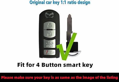 Miniatura 3 de Funda de goma de silicona compatible con Mazda 3 6 CX-5 CX-7 CX-9 MX-5 Miata Toyota Yaris iA Scion iA KR55WK49383 WAZX1T768SKE11A03 WAZSKE13D01