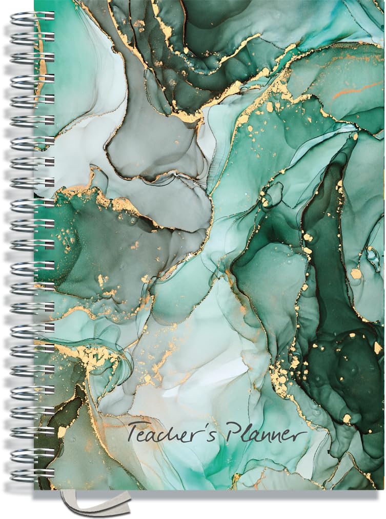Teacher Planner 2026-2027 A4 size by Pirongs | 7 Lesson Planner for Teachers | Page a day | Undated - Jade Cave