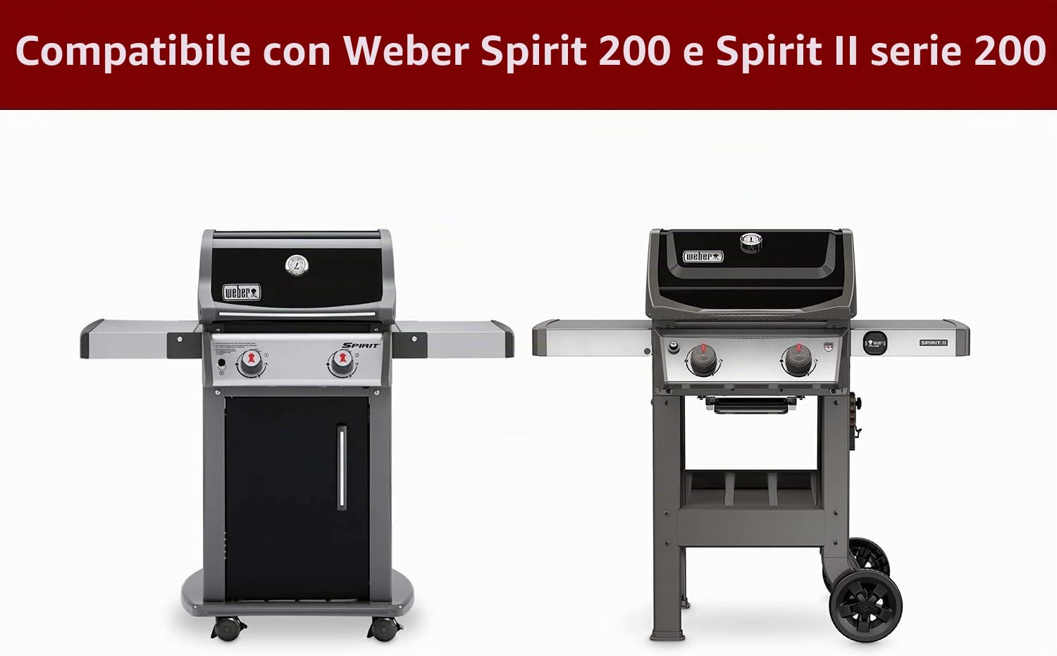 GFTIME 7635 Maniglie di ricambio per tubi del carburante 69785 per Weber Spirit serie 200, Spirit I II E210 220 S210 220 (con pulsanti di bruciatore), ricambio per Weber