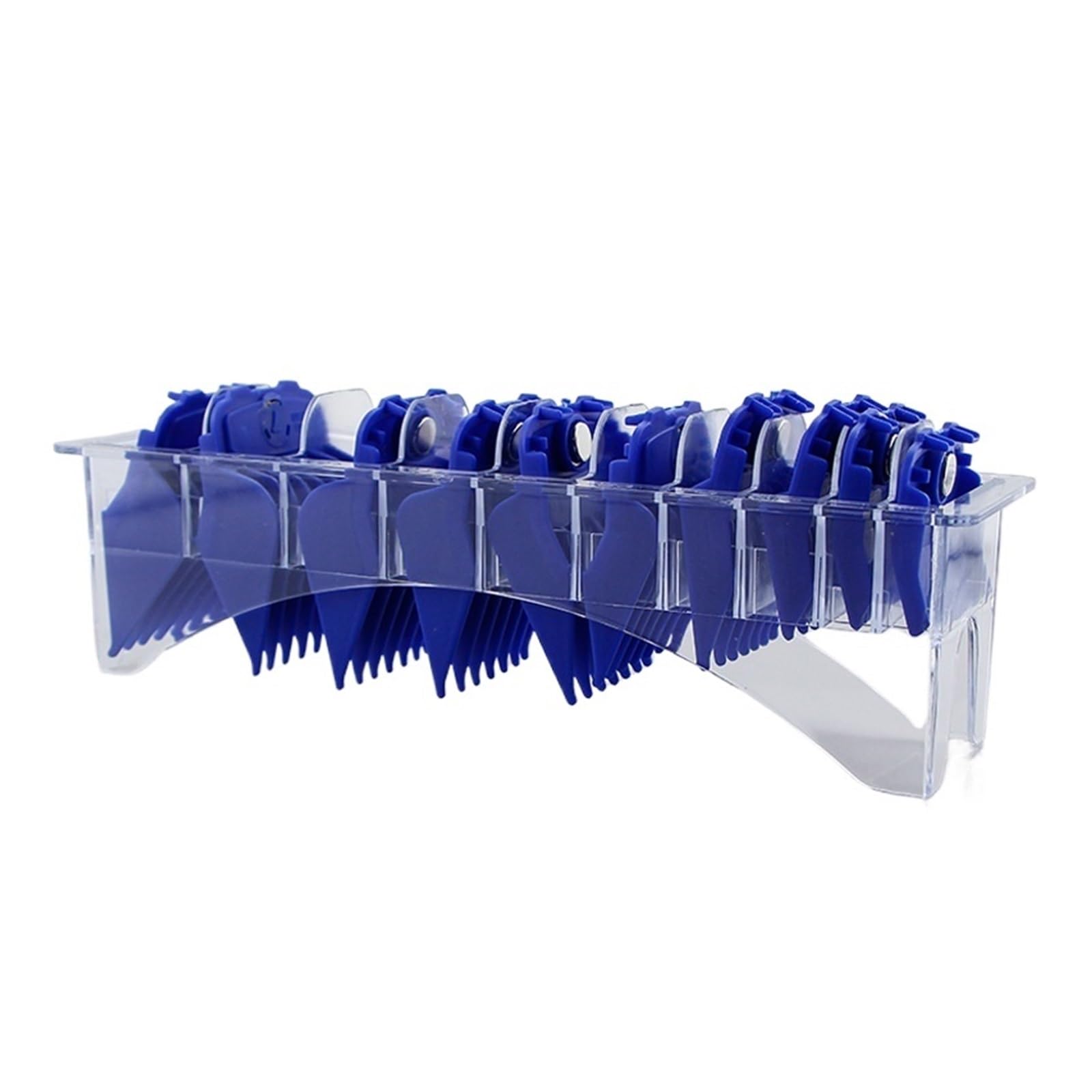 Kit De Peines De Límite For Cortapelos Magnéticos De 10 Piezas, Repuestos De Protectores De Guía De Corte De Peluquería De 1,5-25 Mm, Compatibles Con WAHL, Cortapelos Eléctrico(Blue)
