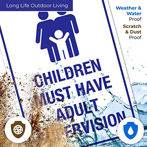 Cartel de aluminio 12x18 “Children Must Have Adult Supervision” miniatura 5