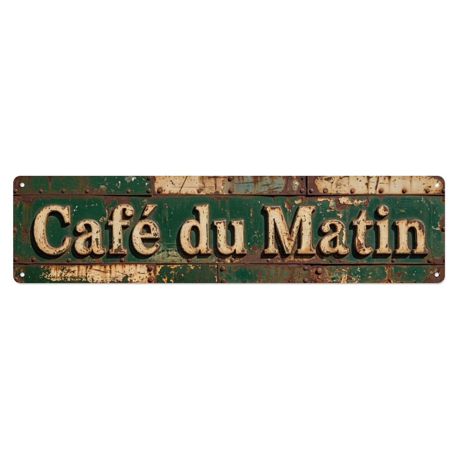 Morning Coffee Bistro Metal Tin Skinny Sign Plaque Wall Decor for Cafe, Club Bar, Office, Home Garden Metal Poster 4x16Inch