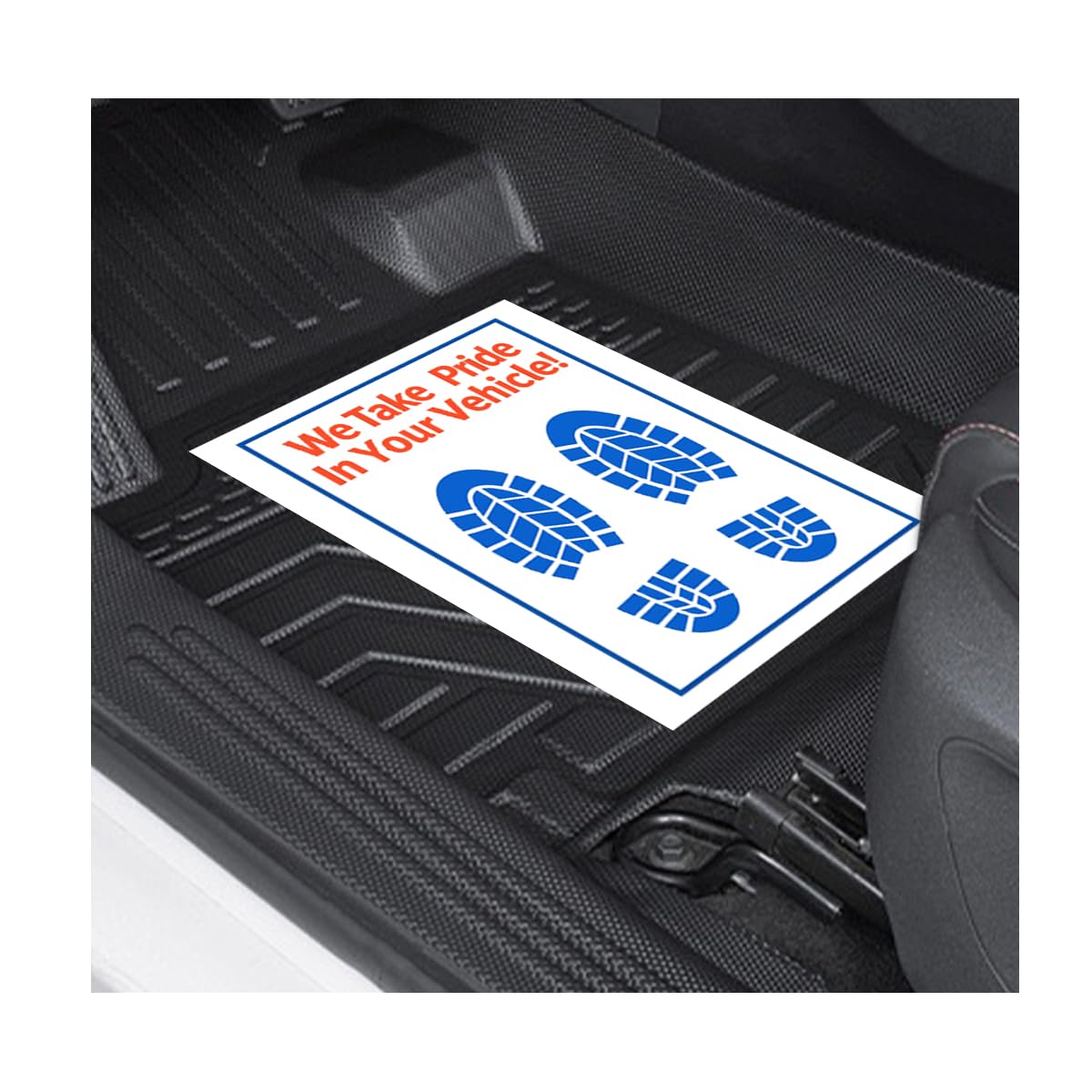 50PCS Car Paper Floor Mats Disposable Kraft Paper Vehicle Floor Protector for Detailing Detail Wash Waterproof Temporary Auto