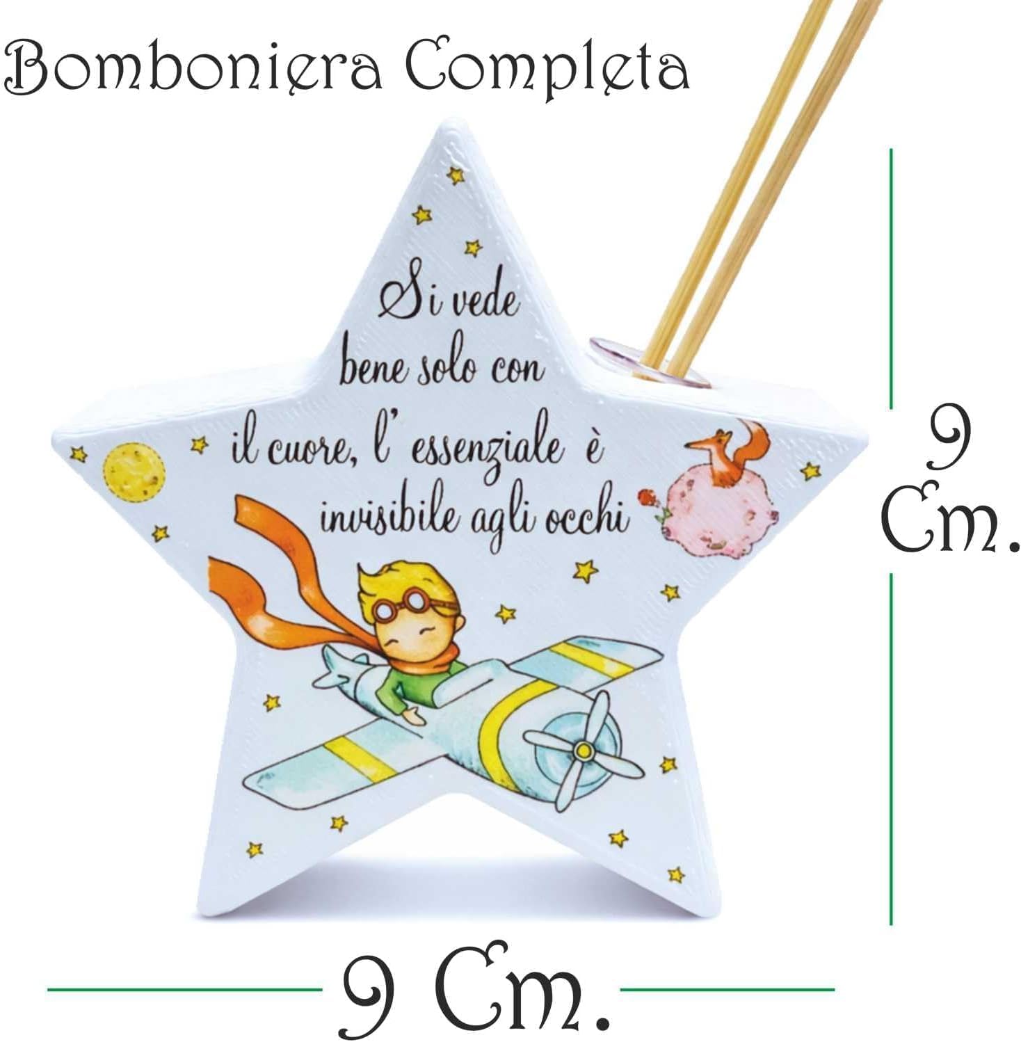 Set 10 Bomboniere Piccolo Principe con Elegante Scatola da Regalo per Cerimonie, Party e Gadget