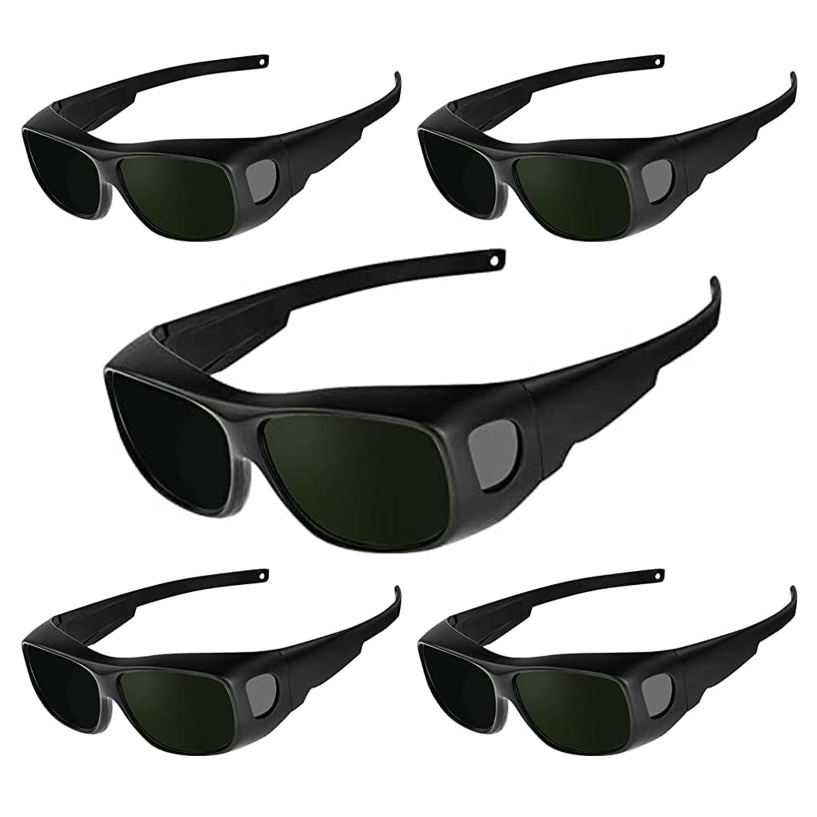 Gafas de soldadura envolventes de seguridad, gafas de soldadura antiarañazos, antideslizantes, protección UV, protección láser, protección IPL200-2000 nm, gafas de seguridad n.º 8, color 5 unidades