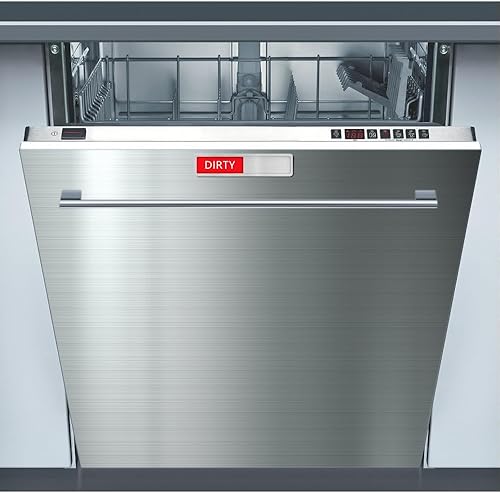 Miniatura 4 de Kichwit Imán de acero inoxidable para lavavajillas Clean Dirty Sign, plateado, 7 x 1.6 pulgadas