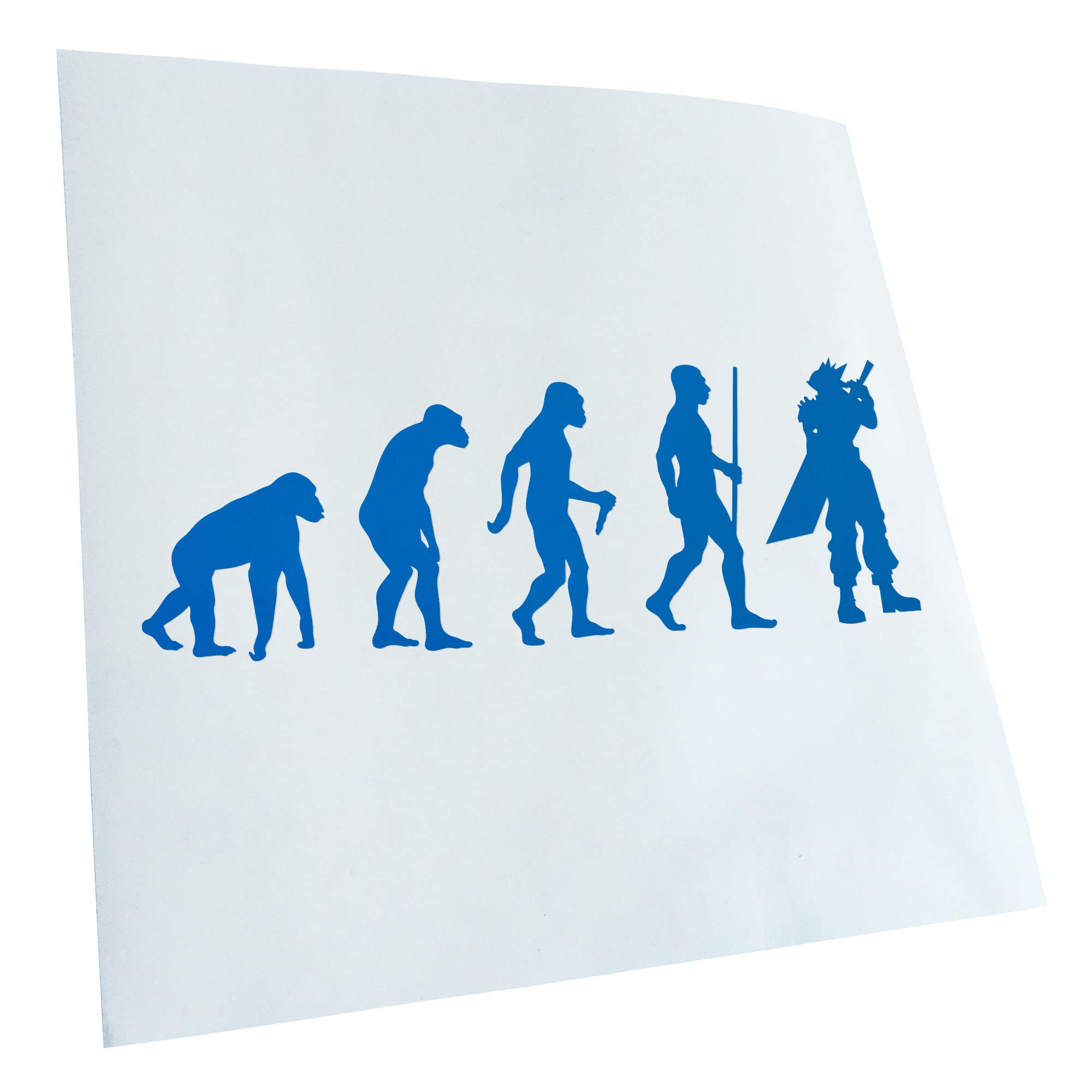 Kiwistar - Car Sticker - RPG Hero Fantasy Evolution - blue - Decals for Tuning, Vehicle, Truck, Bicyle, SUV, Laptop