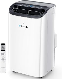 14,000 BTU Portable Air Conditioner with WiFi & Remote Control, Cools Up to 700 Sq.Ft, Auto-Evaporation Low Noise Portable AC Unit for Large Room, Office, Garage, White