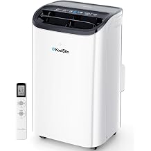 14,000 BTU Portable Air Conditioner Cools Up to 700 Sq.Ft, Auto-Evaporation Low Noise Portable AC Unit with Remote Control for Large Room, Office, Garage, White