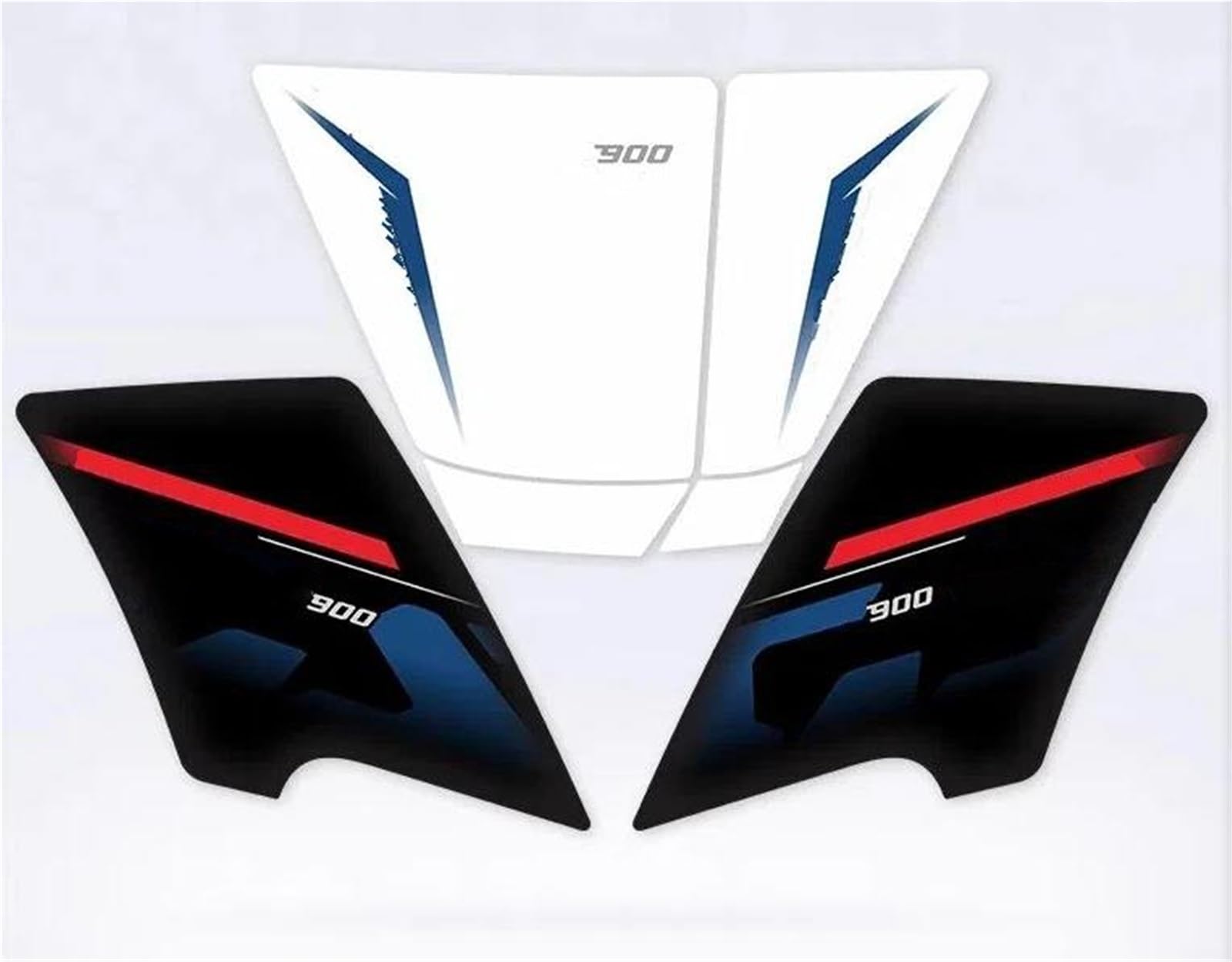 for F900GS 2025 Motorcycle Body Fairing Sticker Tank Pads Gas Grip Traction Protector Fishbone Tank Pad(Color3)