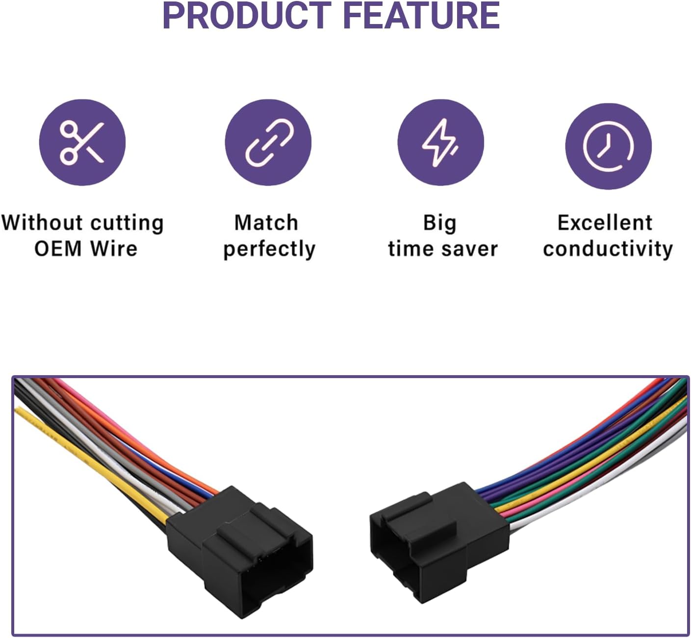 Radio Wiring Harness Connector Antenna Adapter Compatible with 2006-2013 GMC Sierra Buick Chevy Impala Stereo Wire Cable CD Receiver Kit 4 PCS for Car Audio System Installation