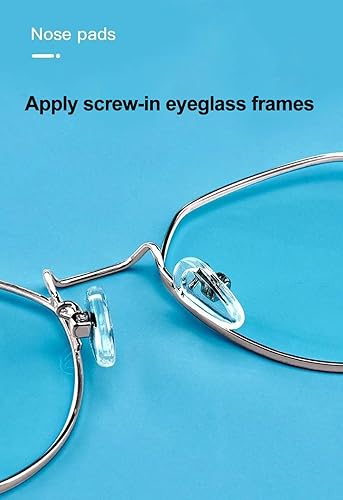 Miniatura 5 de 5 pares de almohadillas de nariz para anteojos, kit de reparación de repuesto de almohadillas de silicona suave, almohadillas de nariz atornilladas