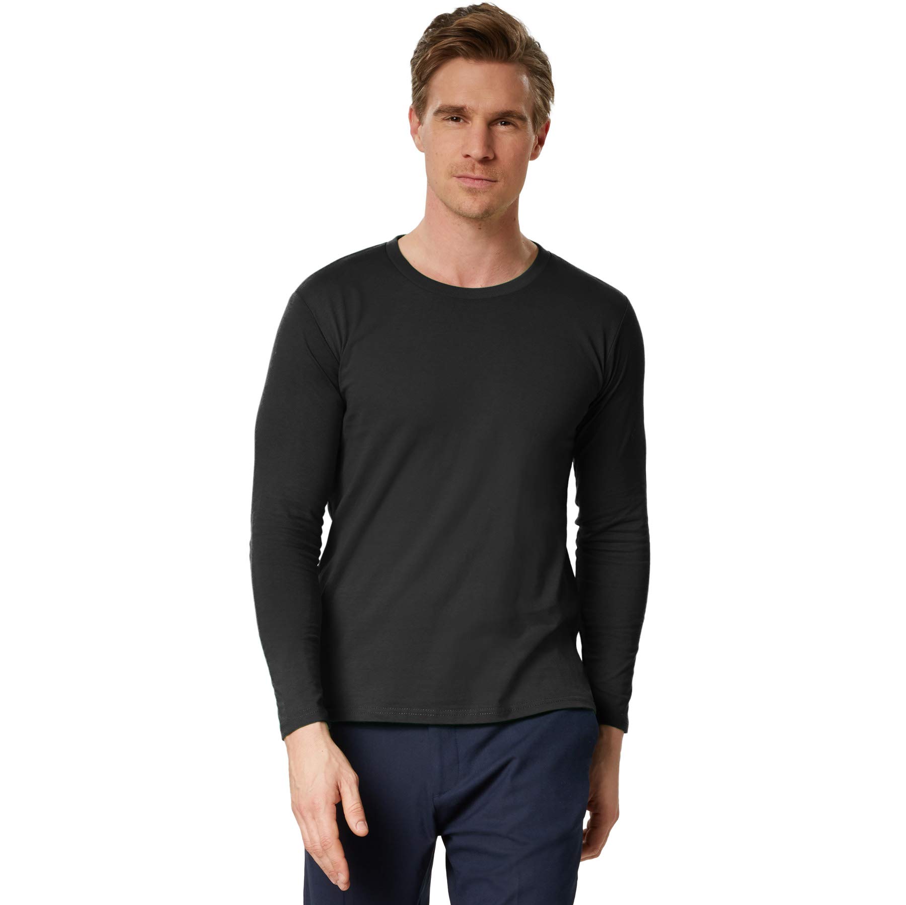 dressforfun Langarmshirt Herren, Basic Langarmshirts, Longsleeve Herren, Herren Pullover, Langarm T Shirt Herren, Sweatshirt, Arbeitskleidung Herren, Business, Unterziehshirt Herren