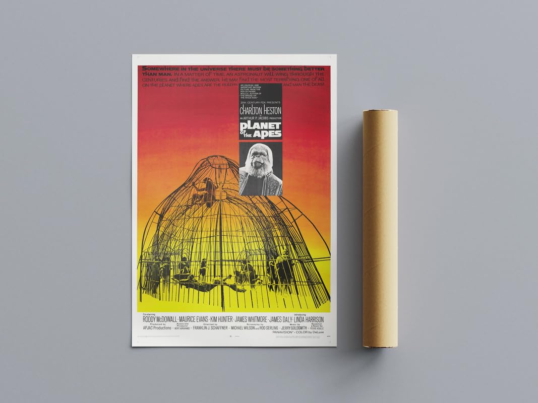 Pixie Posters Multi Colour Cult Classic Movie Posters Planet Of The Apes Wall Art (A3 Size 29.7Cmx42cm)