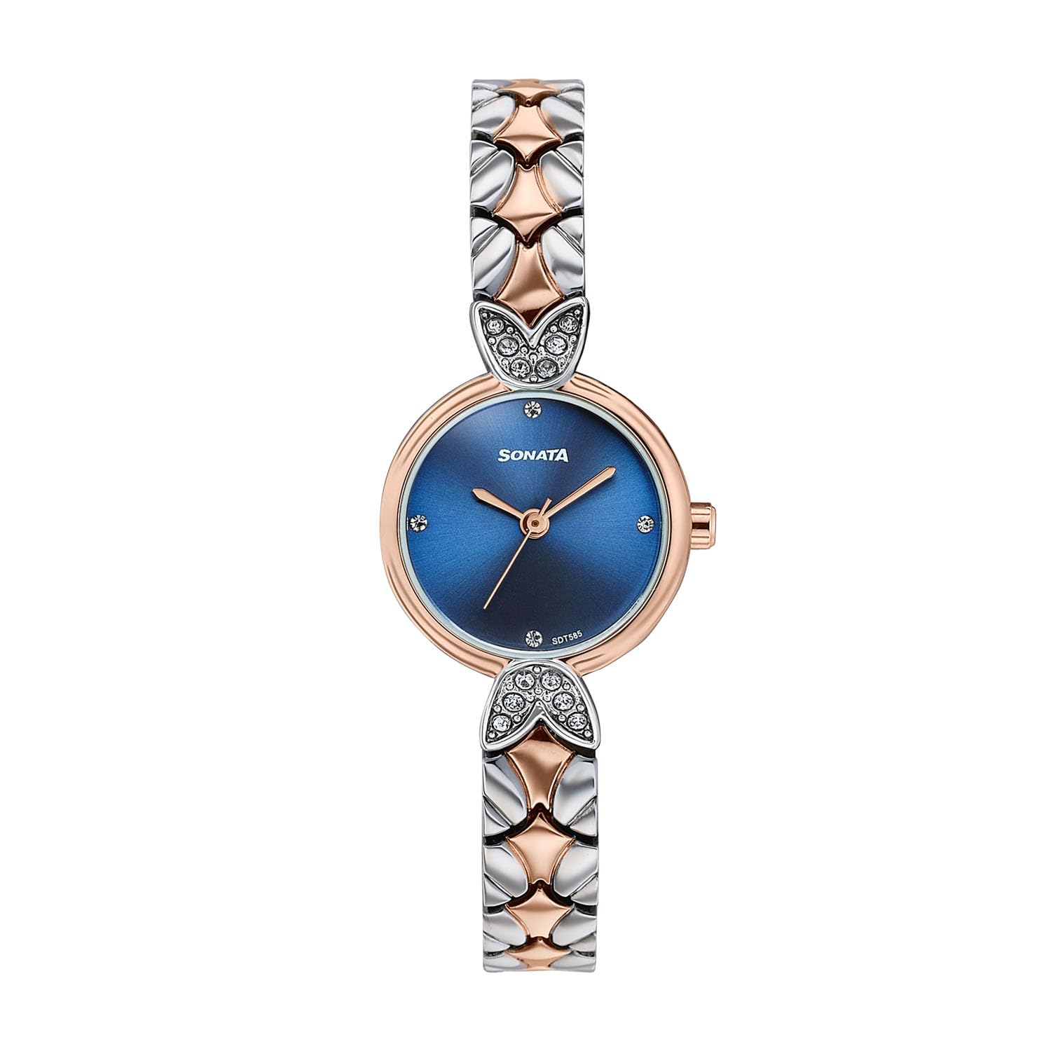 Sonata Women’s Vintage Style Blue Blue dial Bracelet Watch - 87124KM02-picture-3