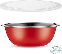 Vista 7 de WHYSKO - Juego de cuencos de mezcla de acero inoxidable, juego de 10 piezas de cuencos de acero inoxidable con tapas para preparación