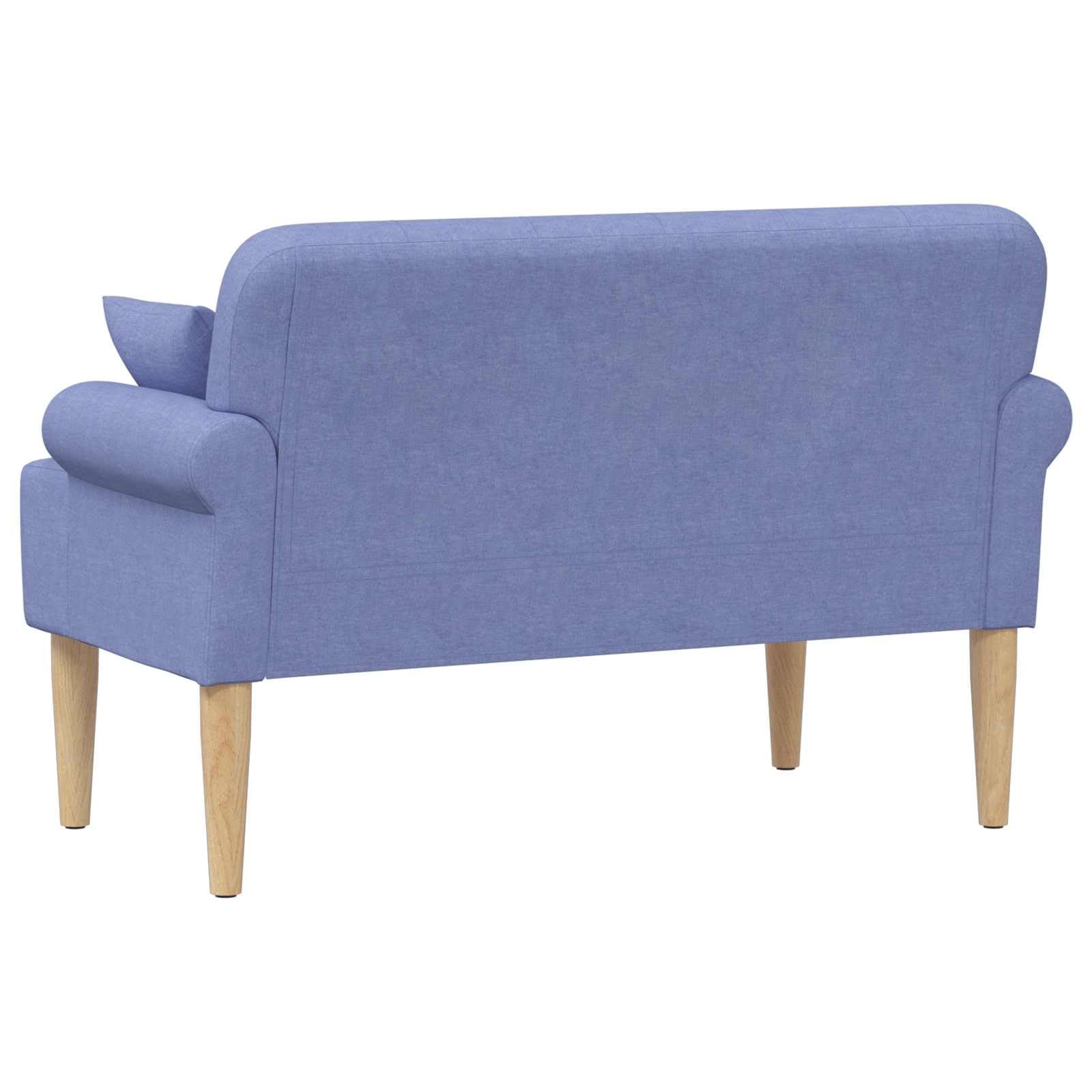 Loveseat a due posti, blu jeans con cucitura a bottoni, rivestimento in tessuto, 120 x 65 x 79 cm, imbottito, stabile struttura in legno, ideale per soggiorno, camera da letto, salvaspazio e