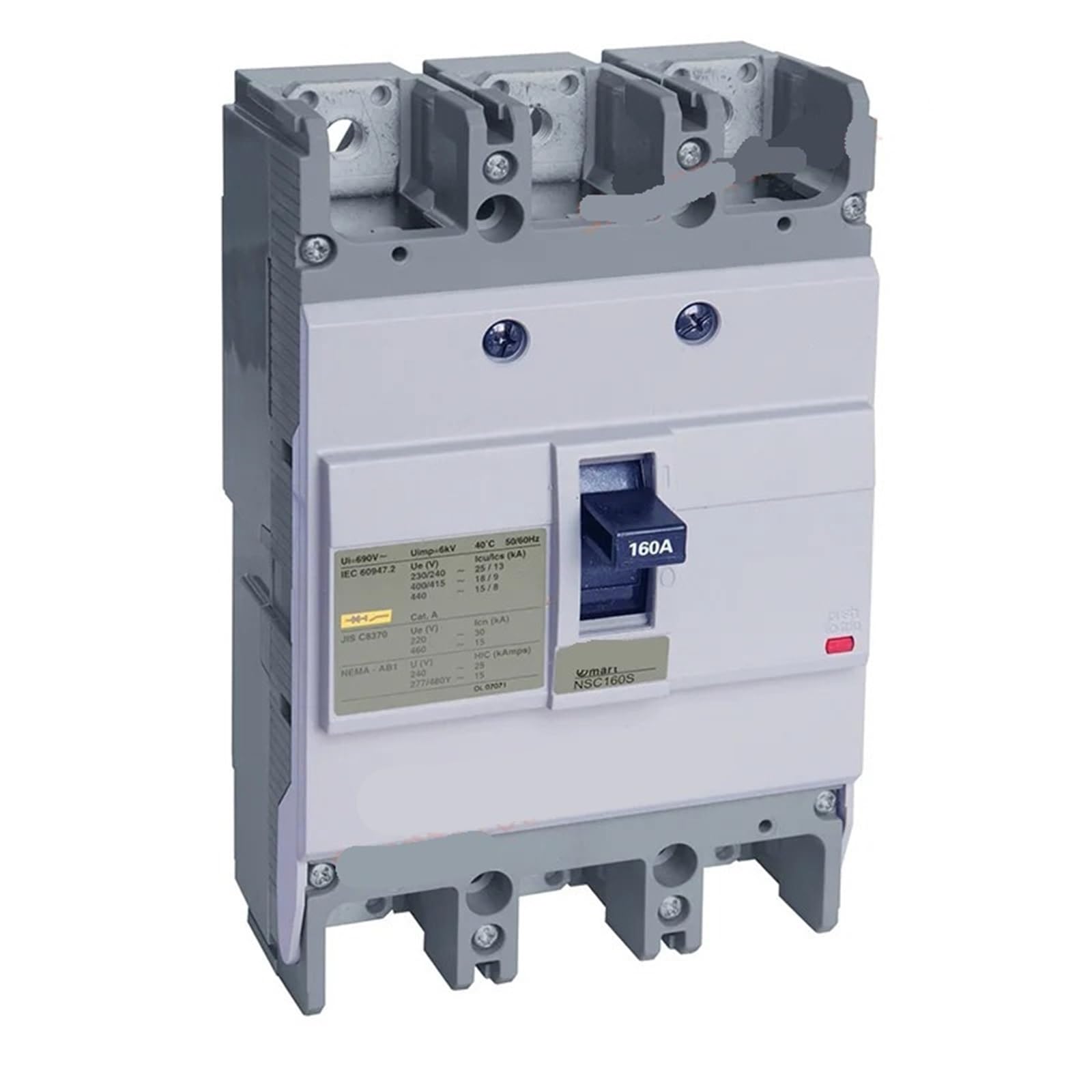 Disjoncteur boîtier plastique NSC 3P 18kA 160A 125A