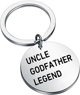 Uncle Gift Godfather Gift Baptism Gift Fathers Day Gift Uncle Godfather Legend Keychain Godparent Gift Christening Gift