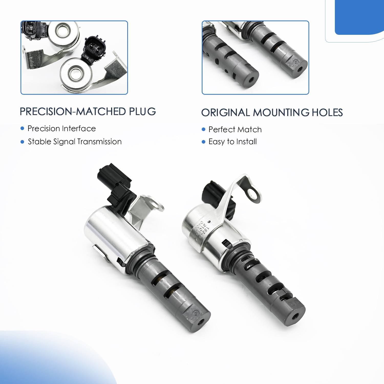 Intake & Exhaust Engine Variable Valve Timing VVT Solenoid Camshaft Position Actuator Fit for Toyota 4Runner 03-09 Fj Cruiser 07-09 Tacoma 05-15 Tundra 05-11 V6 4.0L Replaces 1533031010 1534031010