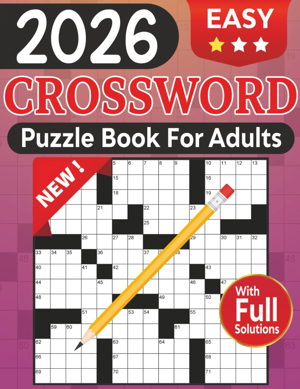 2026 Crossword Puzzle Book for Adults – Easy Level: The Perfect 2026 Crossword Companion for Adults, Teens and Seniors with Solutions