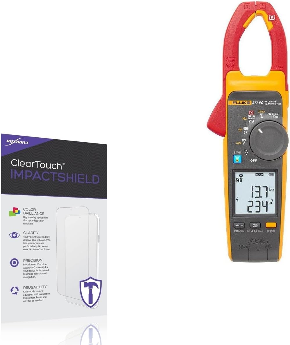 BoxWave Screen Protector Compatible with Fluke 377 FC - ClearTouch ImpactShield (2-Pack), Impenetrable Screen Protector Flexible Film