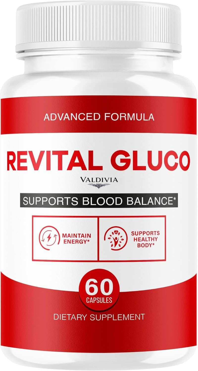 Revital Gluco Capsules - Official RevitalGluco Advanced Blood Health Support Supplement Pills - Maximum Strength, All Natural Formula for Overall Health & Wellness, 60 Capsules for 1 Month