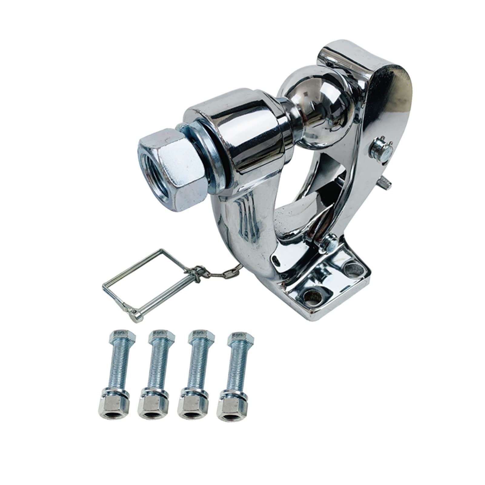 Zaczep przyczepy, Chromowany hak czopowy 5TON Combo z 2-calowym zaczepem kulowym 50 mm Kula holownicza Heavy Duty Trailer Parts(With 50mm ball)