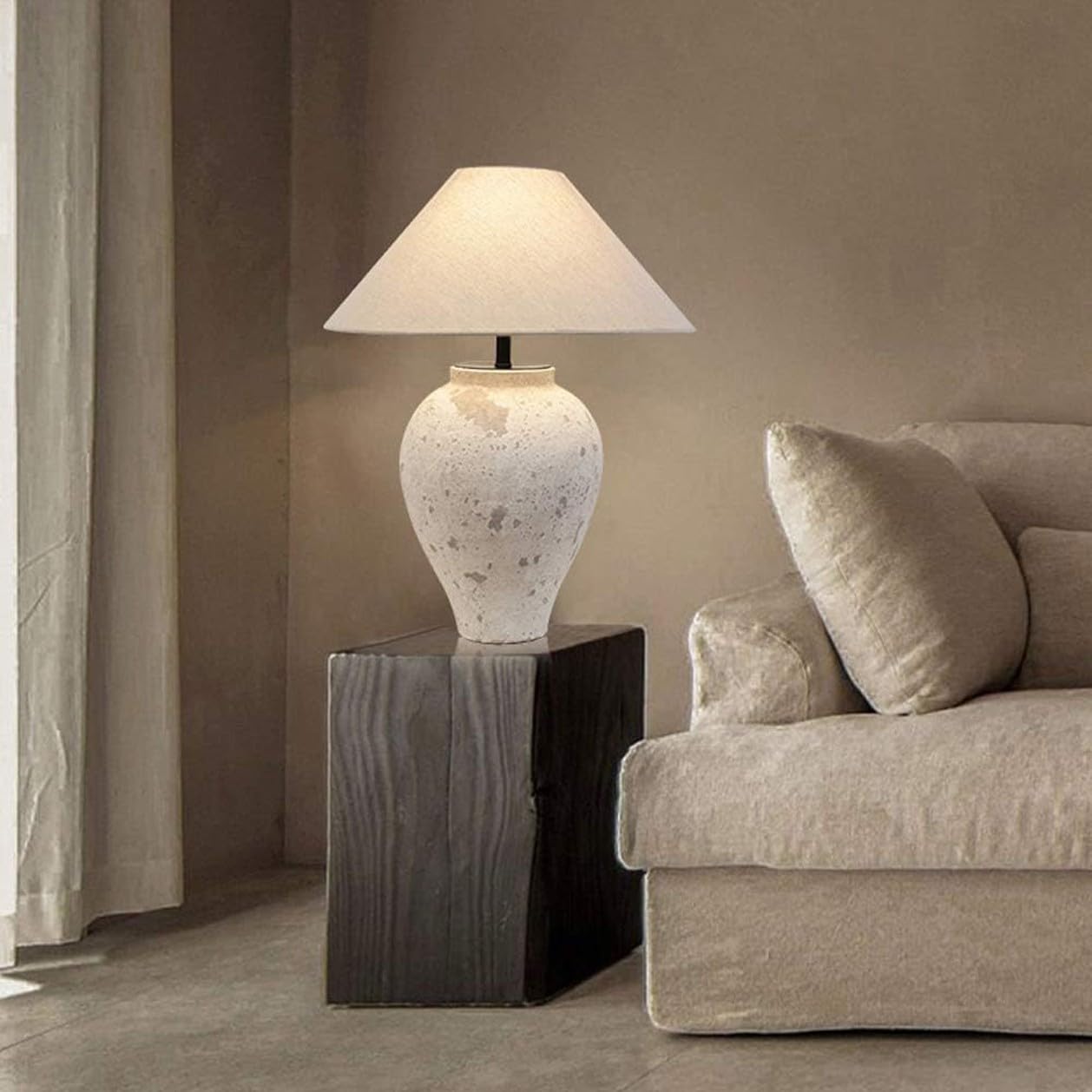 Amazon.co.jp : 田舎風セラミックテーブルランプ、北欧風寝室ベッド