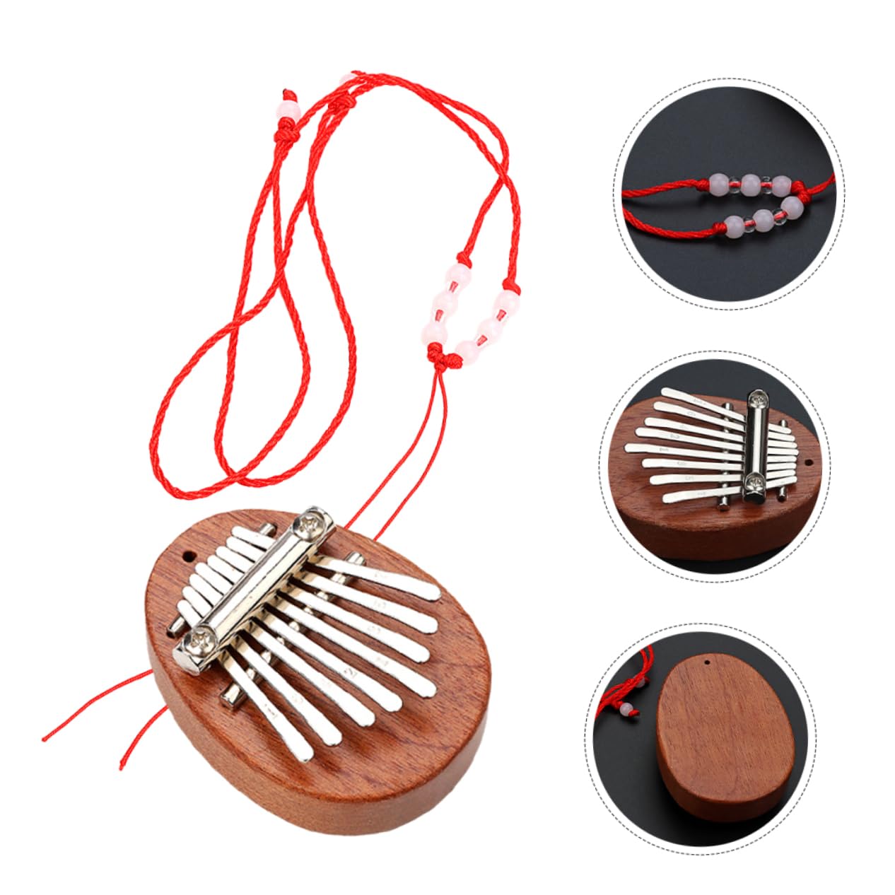 Levemolo Handmade Wooden Kalimba 8 Keys Portable Music Instrument for Music Enthusiasts