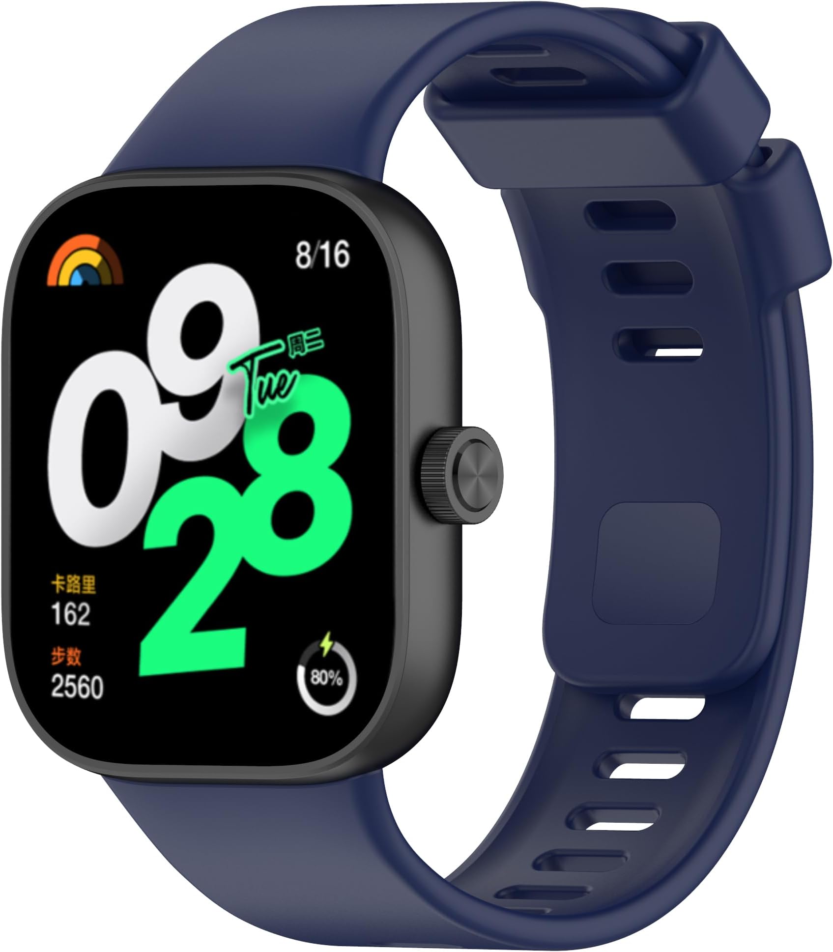 IEOVIEE Sport Strap Compatible with Redmi Watch 4/ XiaoMi Band 8 pro, Soft Silicone Band for Xiaomi Redmi Watch 4 Men Women (Navy Blue)