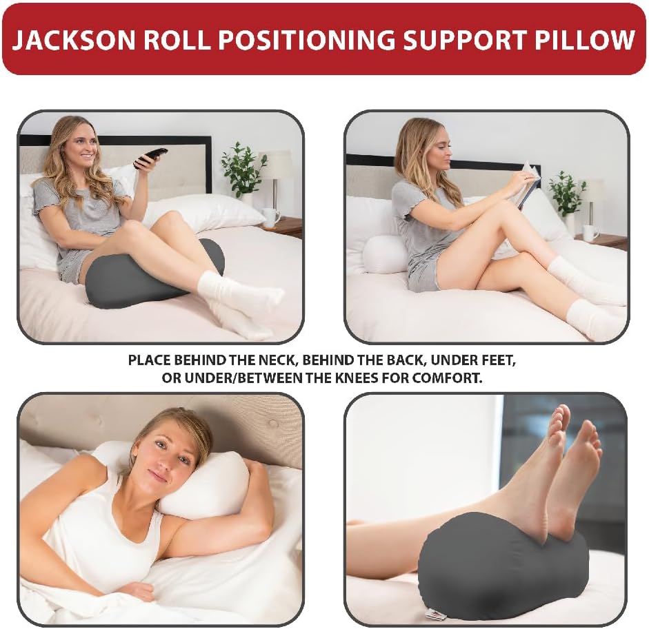 Core Products Jackson Roll Orthopedic Bolster Pillow - Neck, Back, Leg, Knee & Arm Support – Cervical & Lumbar Roll for Pain Relief, Spinal Alignment & Travel Comfort for Bed or Chair