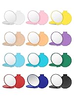 Vista 10 de 72 espejos compactos a granel, mini espejo de maquillaje plegable de bolsillo redondo para bolso (4 colores)