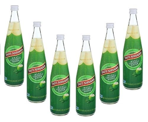 Taste Nirvana Agua de coco natural, 23.6 onzas (paquete de 6)